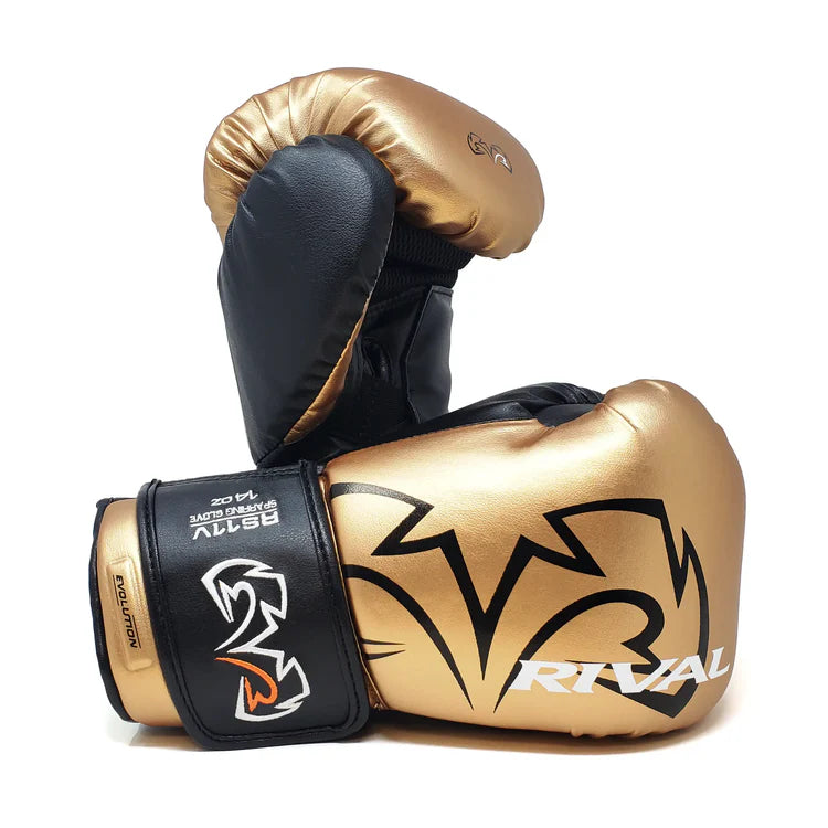 RIVAL RS11V Evolution Boxhandschuhe Gold - Profi Sparring Handschuhe