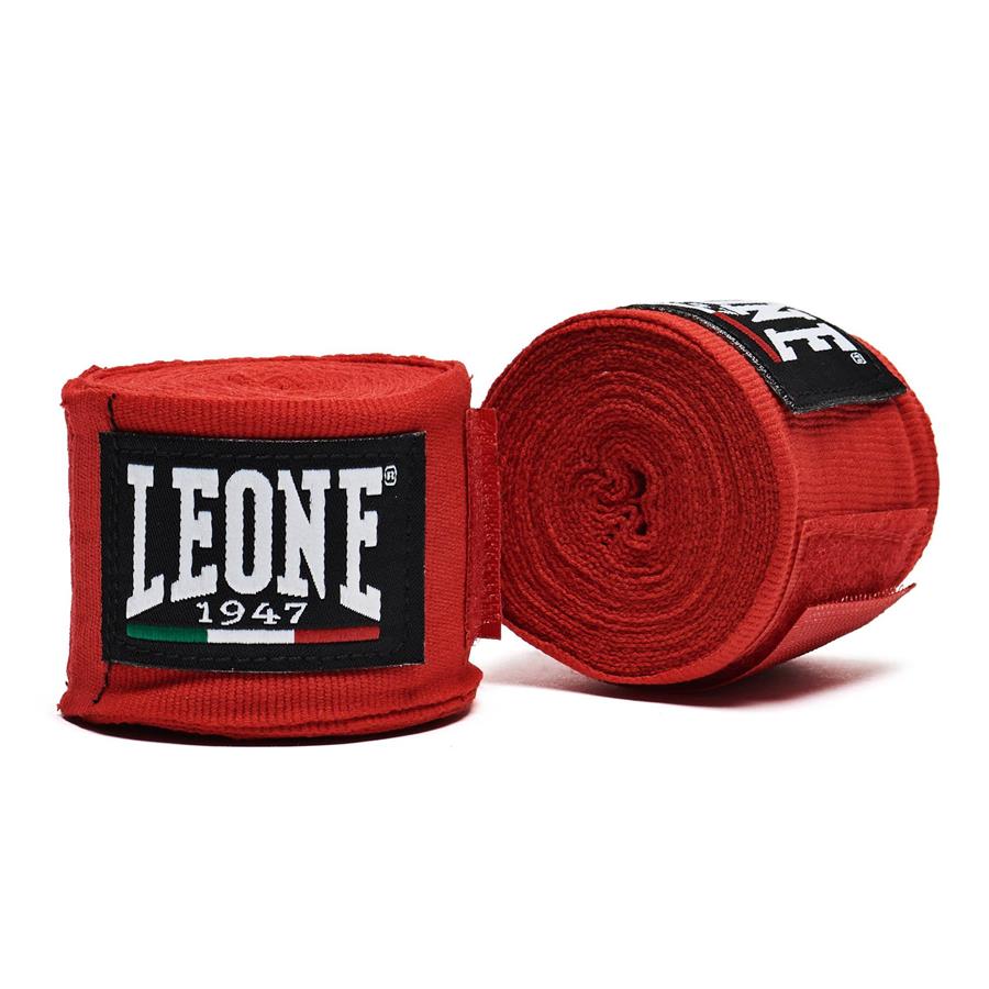 Leone Boxing Hand Wraps, 3.5m, Red