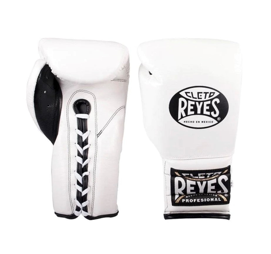 Cleto Reyes Boxhandschuhe Sparring Weiss, geschnührt