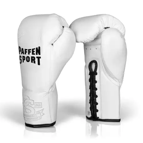 Paffen Sport PRO CLASSIC Boxhandschuhe für den Wettkampf, Weiss