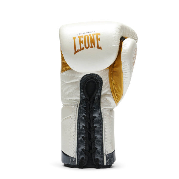Leone Boxhandschuhe Authentic 2, geschnührt, Weiss