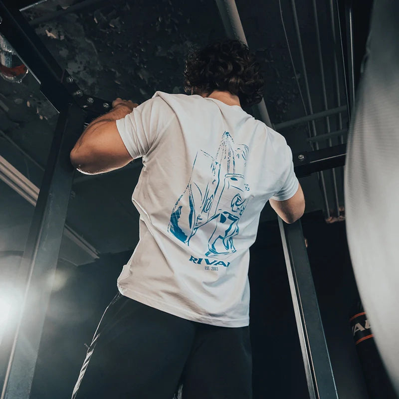 T-shirt Rival, gants délavés, blanc