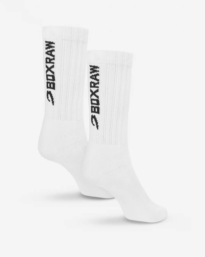 Boxraw Crew Socks Sportsocken 3 Paar, Weiss