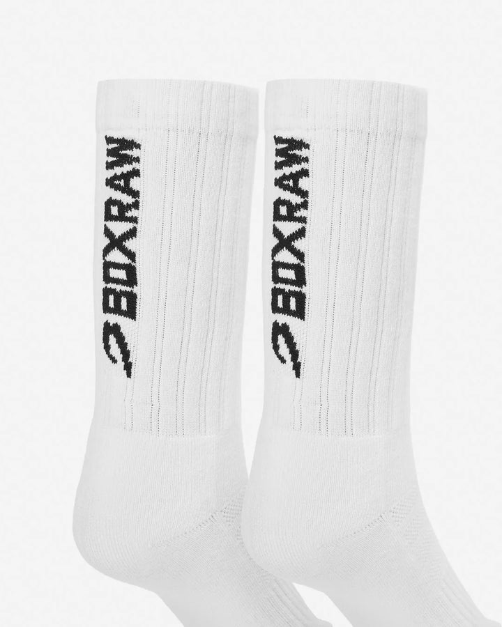 Boxraw Crew Socks Sportsocken 3 Paar, Weiss