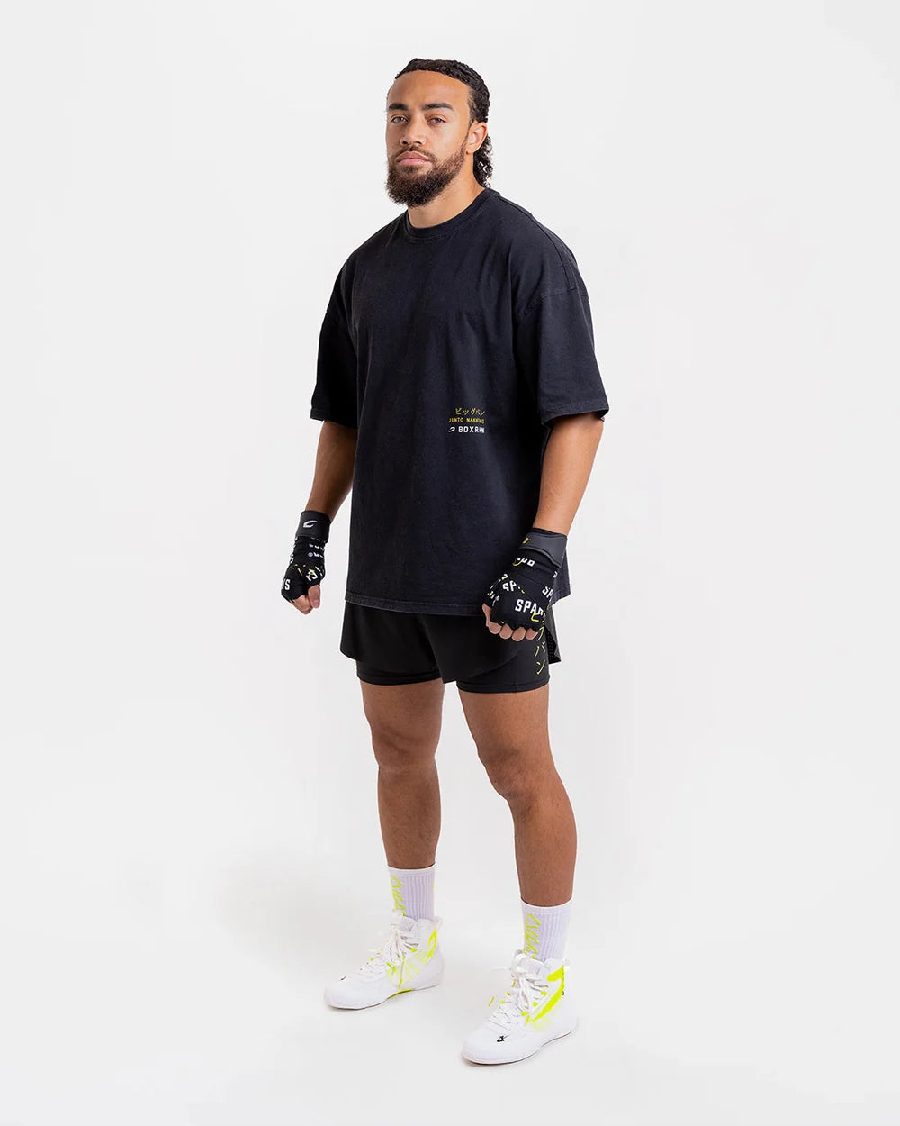 Boxraw Nakatani x Sparring Club Oversized T-Shirt, Washed Black