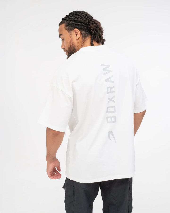 Boxraw Lineal Oversized T-Shirt Weiss