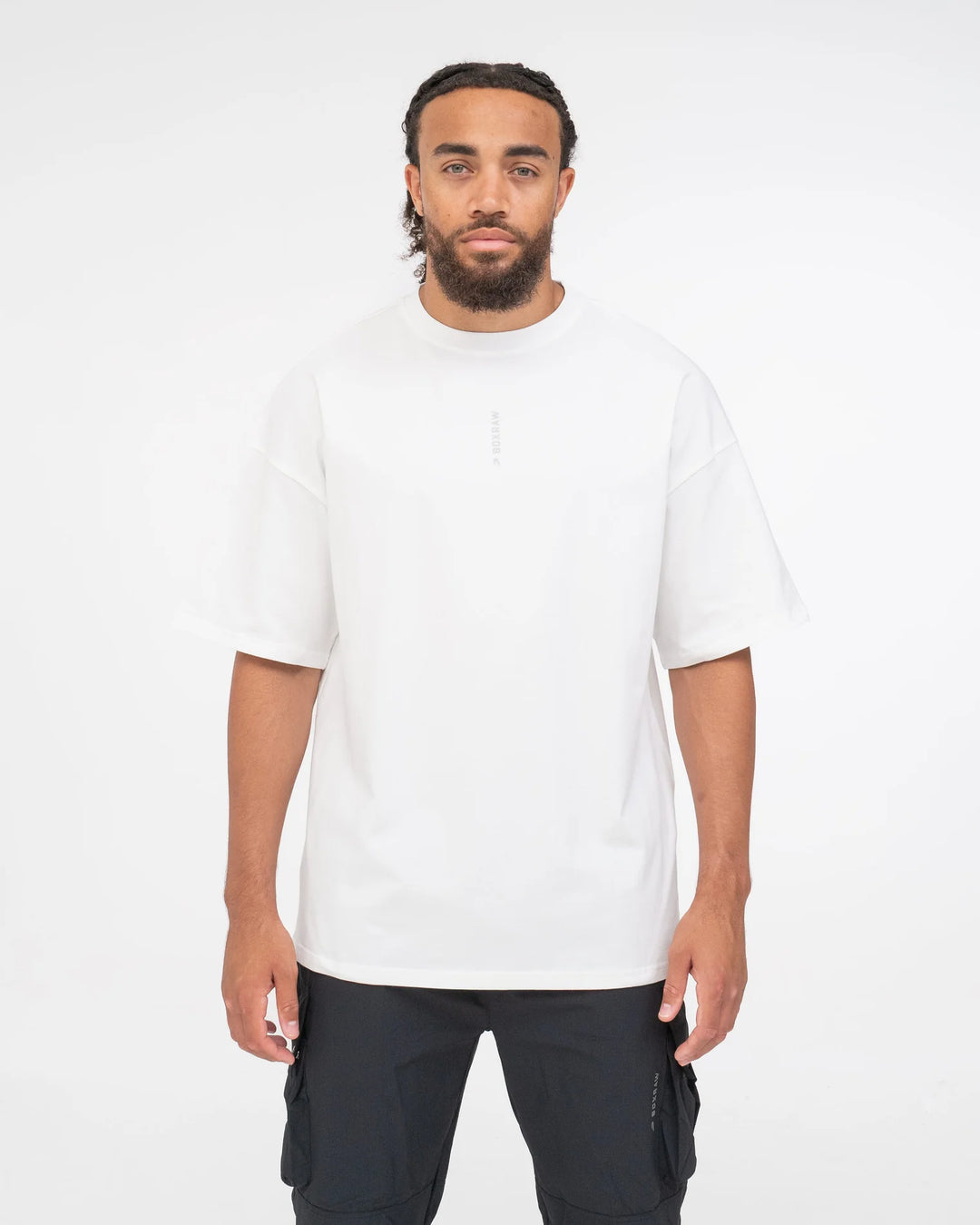 Boxraw Lineal Oversized T-Shirt Weiss
