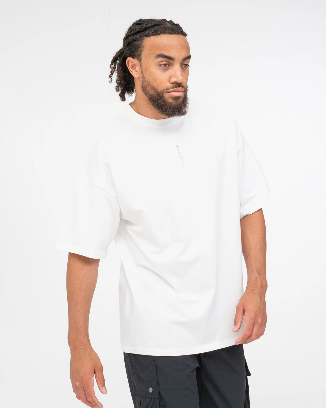 Boxraw Lineal Oversized T-Shirt Weiss