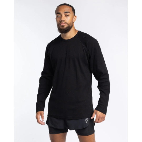 Boxraw Turnero Raw Edge Crew Longsleeve, Schwarz