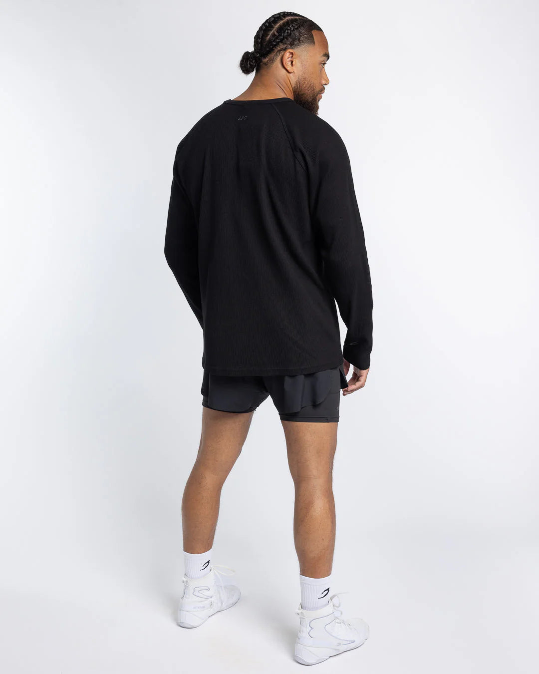 Boxraw Turnero Raw Edge Crew Longsleeve, Schwarz