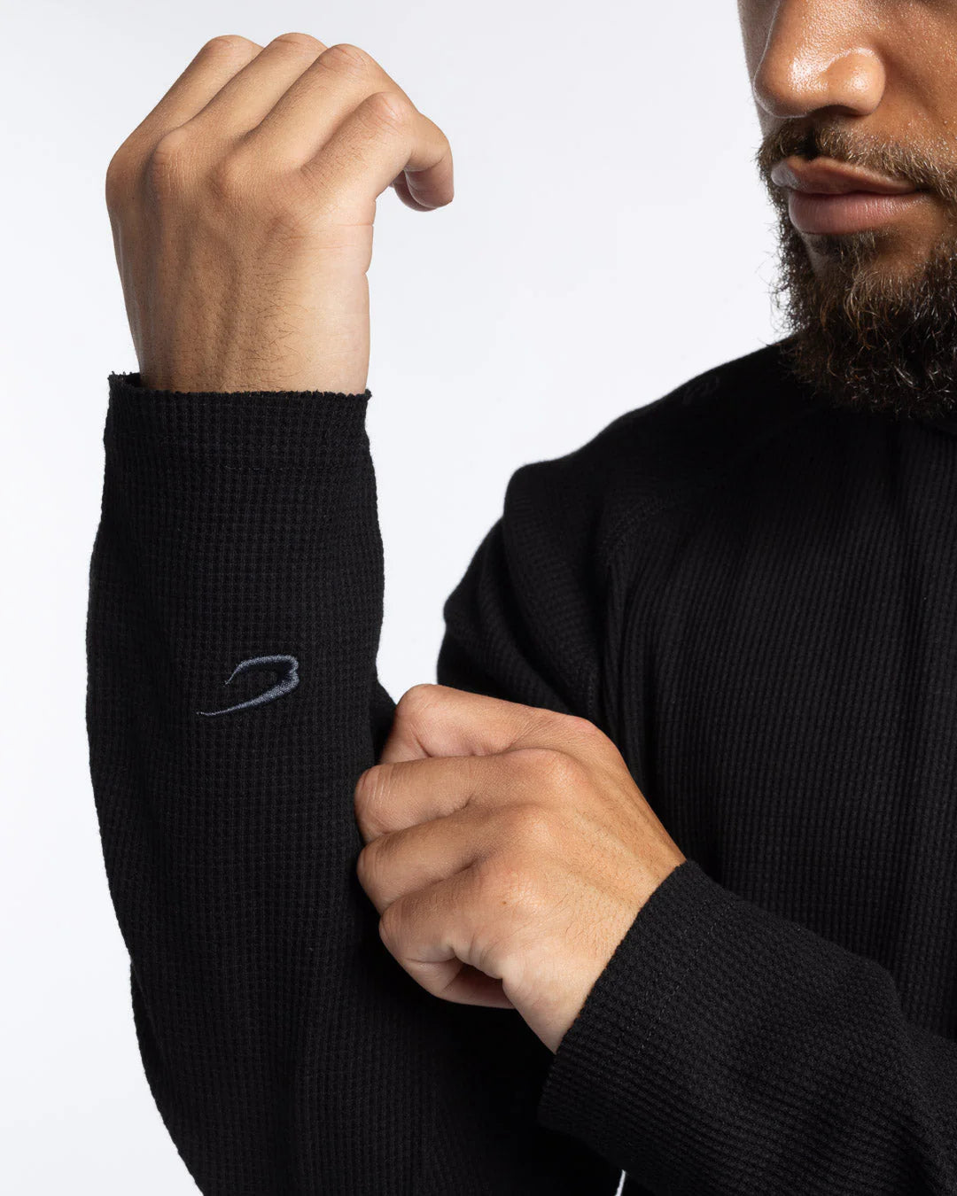 Boxraw Turnero Raw Edge Crew Longsleeve, Schwarz