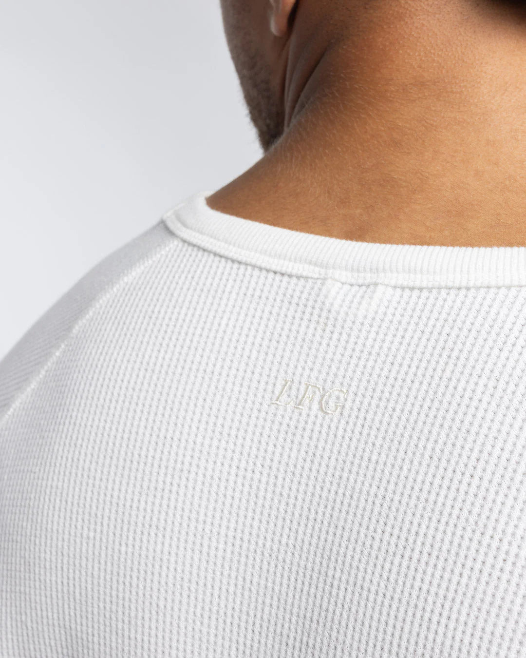 Boxraw Turnero Raw Edge Crew Longsleeve, Weiss