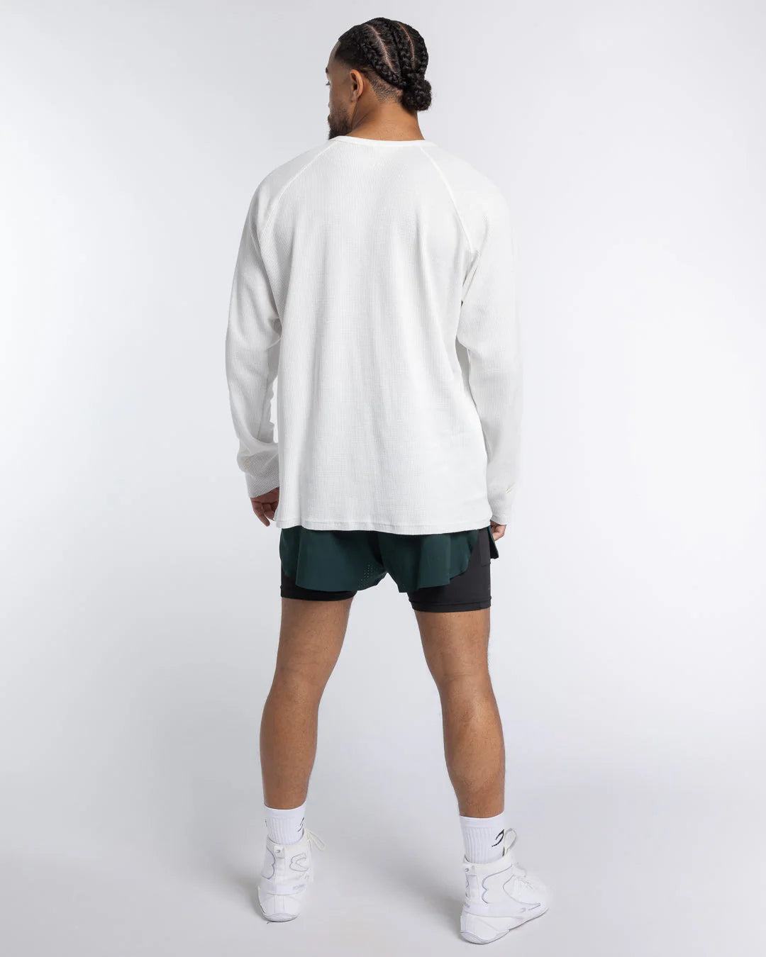 Boxraw Turnero Raw Edge Crew Longsleeve, Weiss