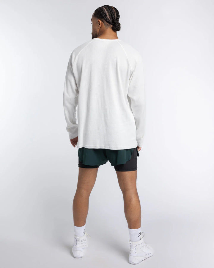 Boxraw Turnero Raw Edge Crew Longsleeve, Weiss