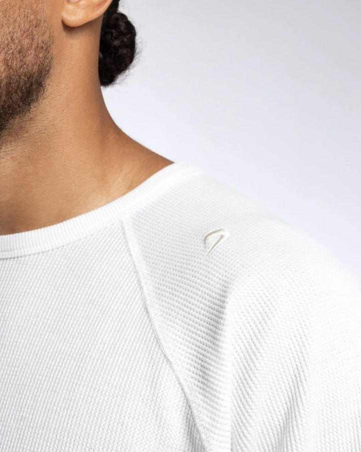 Boxraw Turnero Raw Edge Crew Longsleeve, Weiss