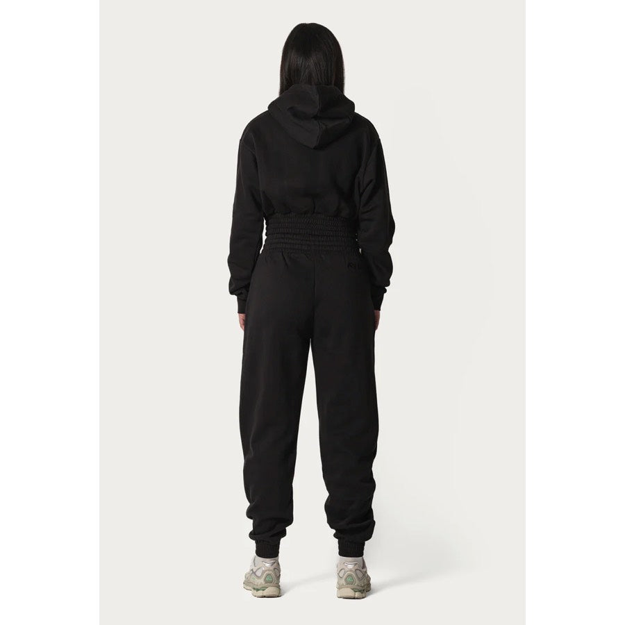 Rival Women's Cropped Heavyweight Fleece Hoodie, Schwarz