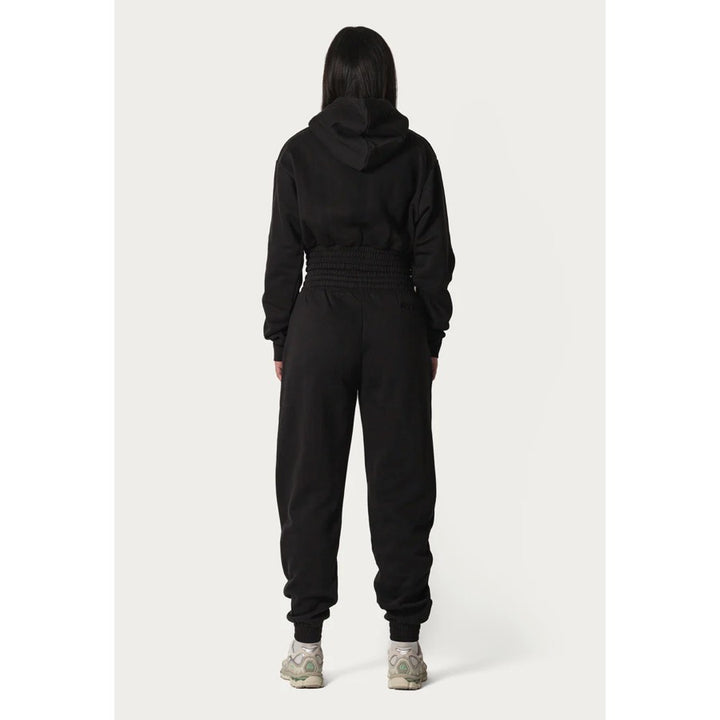 Rival Women's Cropped Heavyweight Fleece Hoodie, Schwarz