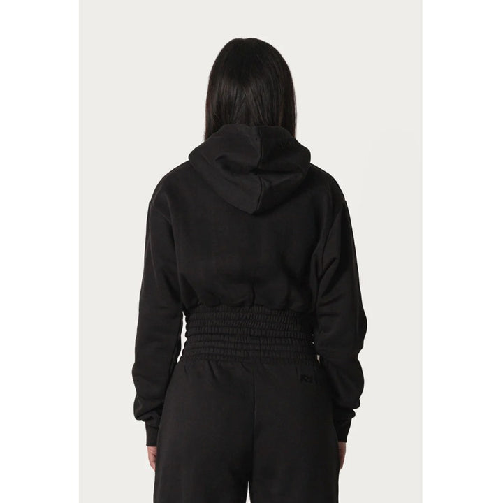 Rival Women's Cropped Heavyweight Fleece Hoodie, Schwarz