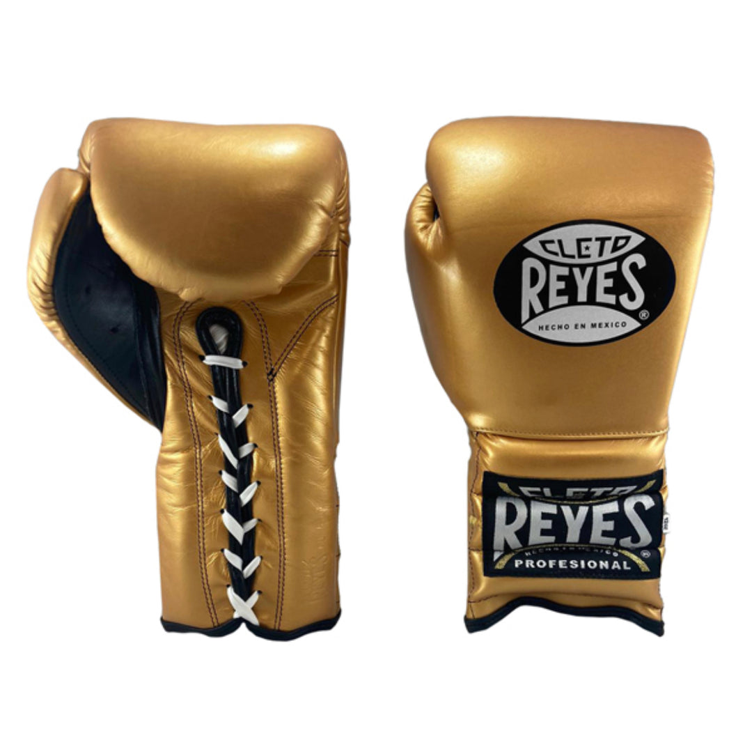 Cleto Reyes Boxhandschuhe Sparring Gold, geschnührt