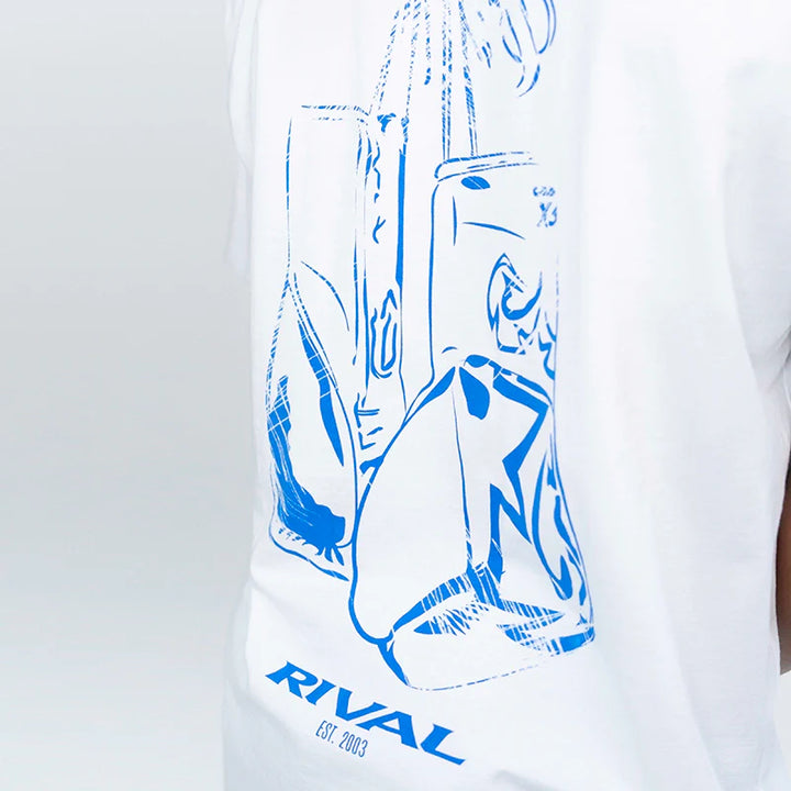 T-shirt Rival, gants délavés, blanc