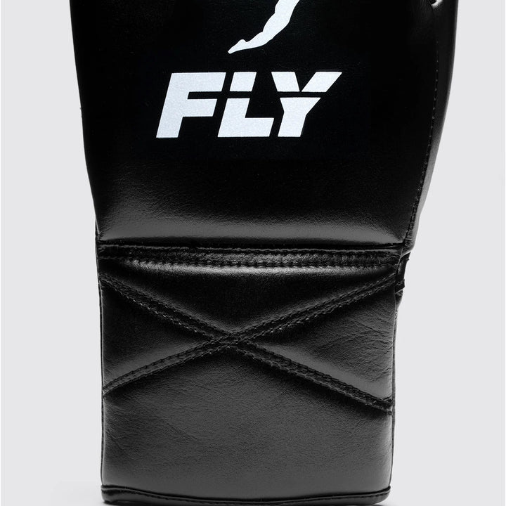 Fly “Superlace Pro X 2“ Lace-up Boxhandschuhe, Schwarz