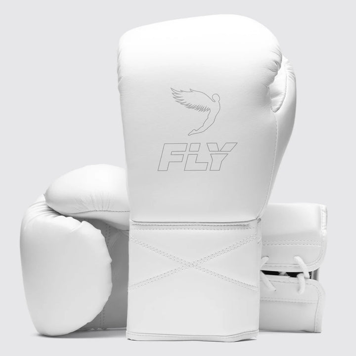 Fly “Superlace Pro X 2“ Lace-up Boxhandschuhe, Weiss