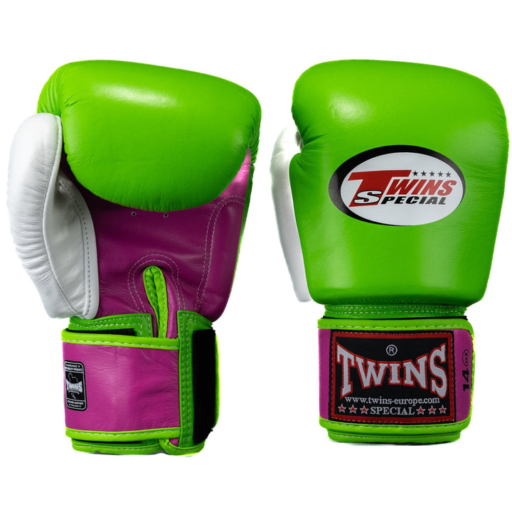 Twins Boxhandschuhe BGVL 3 , Grün/Pink/Weiss