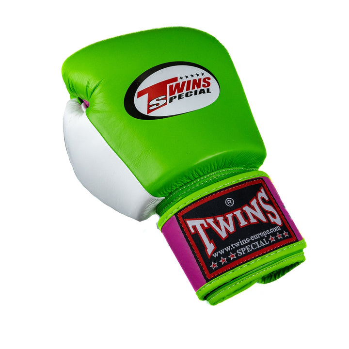 Twins Boxhandschuhe BGVL 3 , Grün/Pink/Weiss