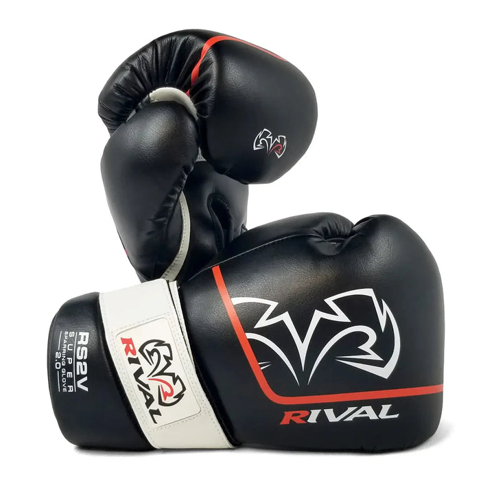 Rival RS2V Super Sparring Boxhandschuhe, Schwarz
