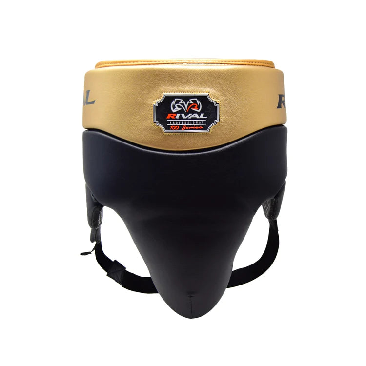 Rival RNFL100 Laced-up Tiefschutz fürs Boxen, Schwarz/Gold
