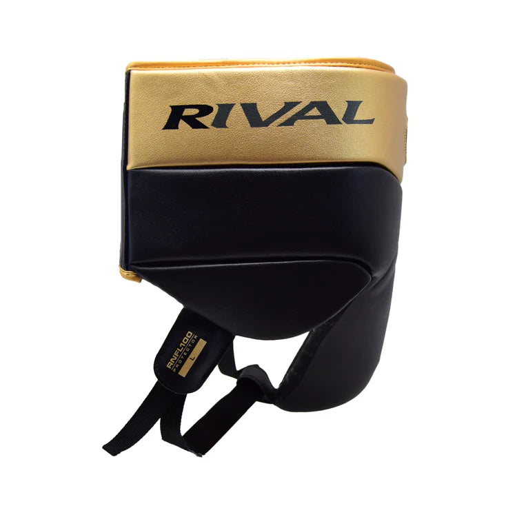 Rival RNFL100 Laced-up Tiefschutz fürs Boxen, Schwarz/Gold