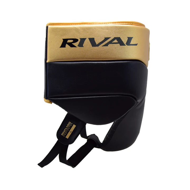 Rival RNFL100 Laced-up Tiefschutz fürs Boxen, Schwarz/Gold
