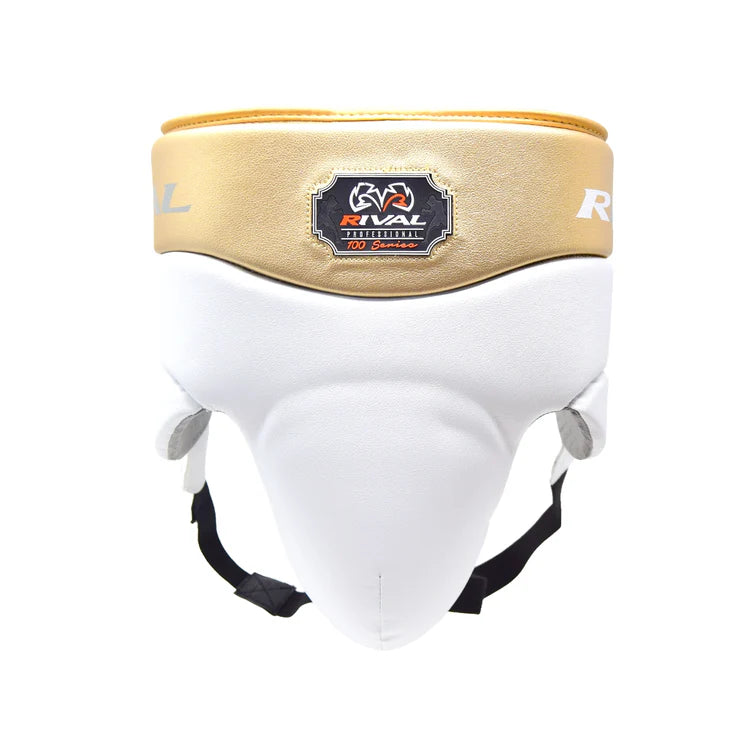 Rival RNFL100 Laced-up Tiefschutz fürs Boxen, Weiss/Gold