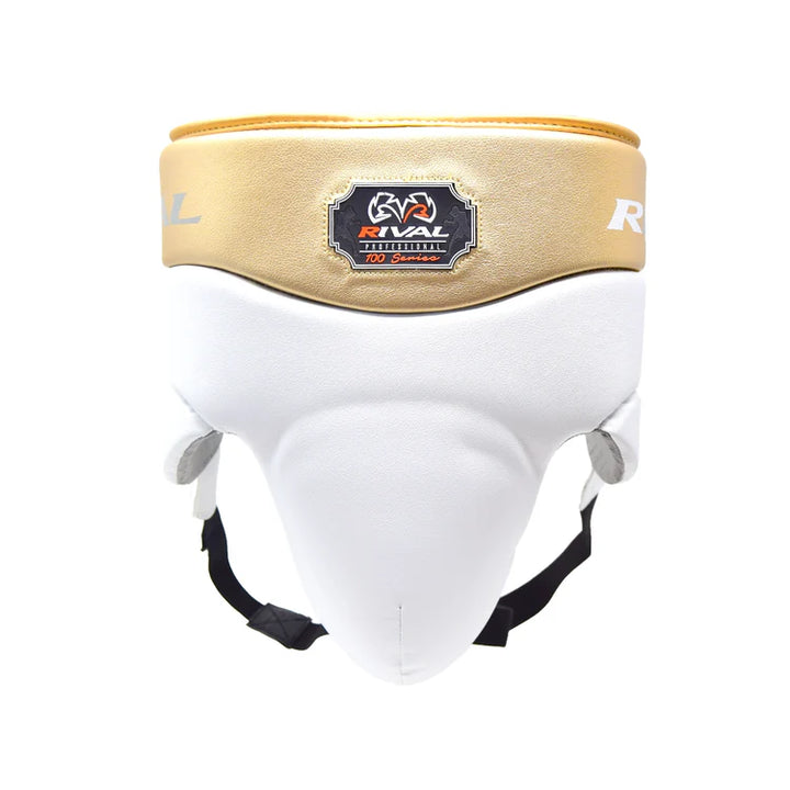 Rival RNFL100 Laced-up Tiefschutz fürs Boxen, Weiss/Gold