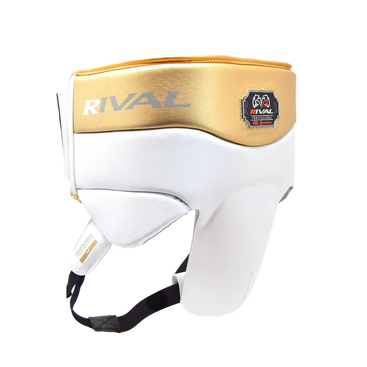 Rival RNFL100 Laced-up Tiefschutz fürs Boxen, Weiss/Gold