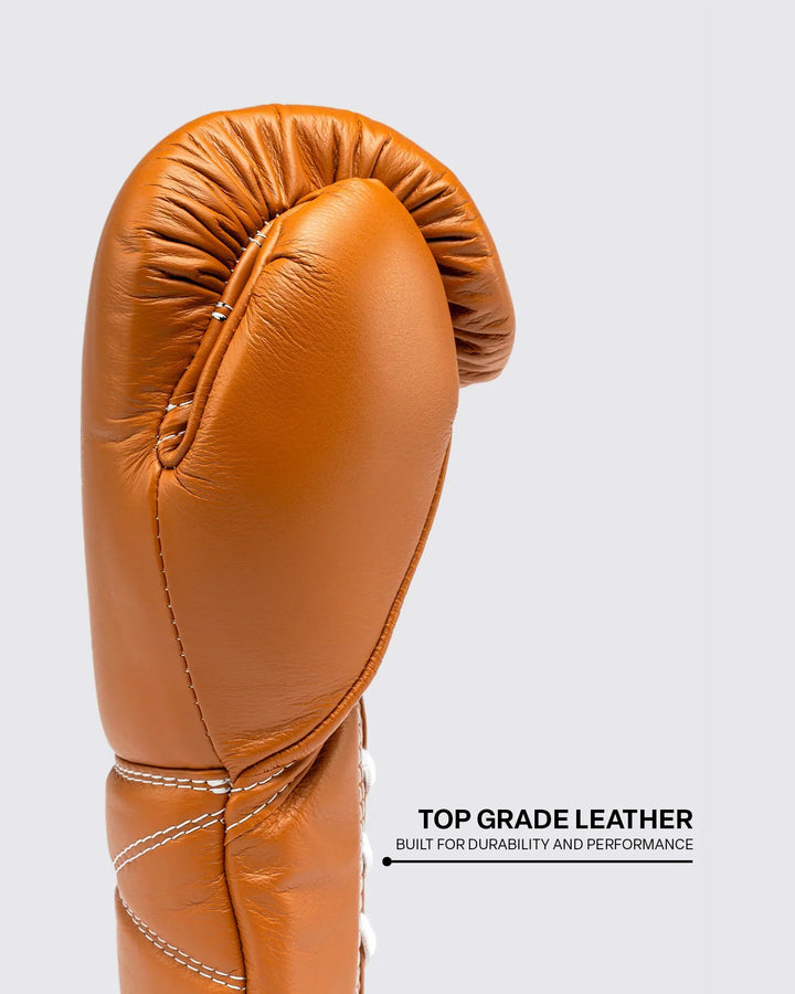 Fly “Superlace 2“ Premium Lace-up Boxhandschuhe, Windsor Tan