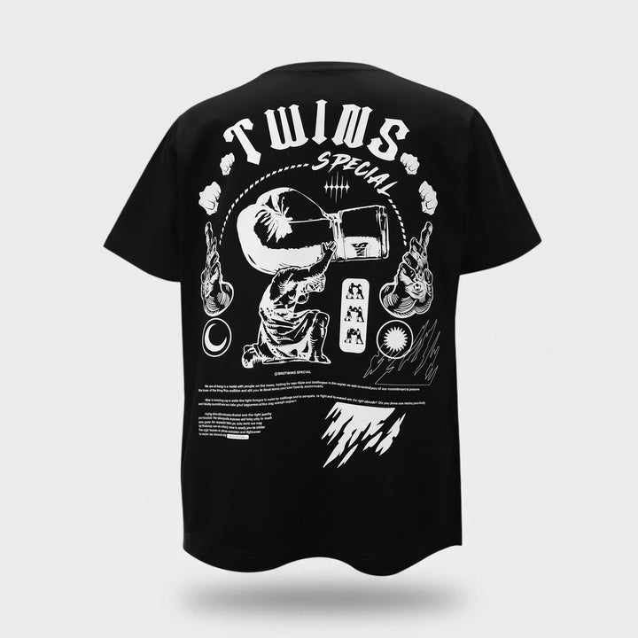 Twins Tee 02, Schwarz