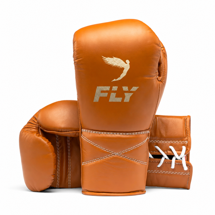 Fly “Superlace 2“ Premium Lace-up Boxhandschuhe, Windsor Tan