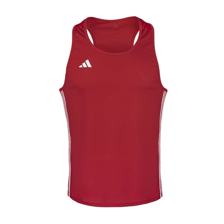 adidas Boxing Top Punch Line für Olympisches Boxen, Rot/Weiss