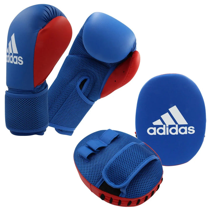 Ensemble de boxe adidas Kids Boxing Kit 2 bleu/rouge pour enfant