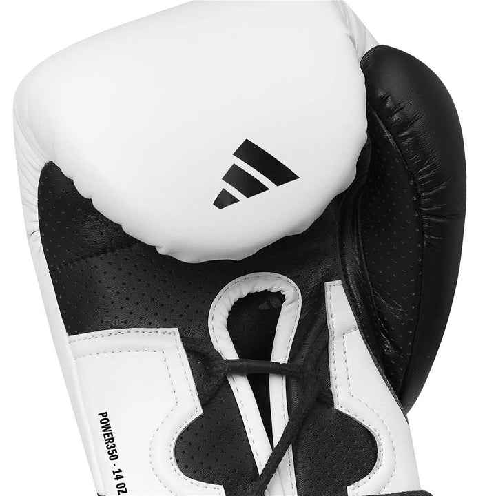 adidas Power 350 TG Boxhandschuhe, Weiss/Schwarz