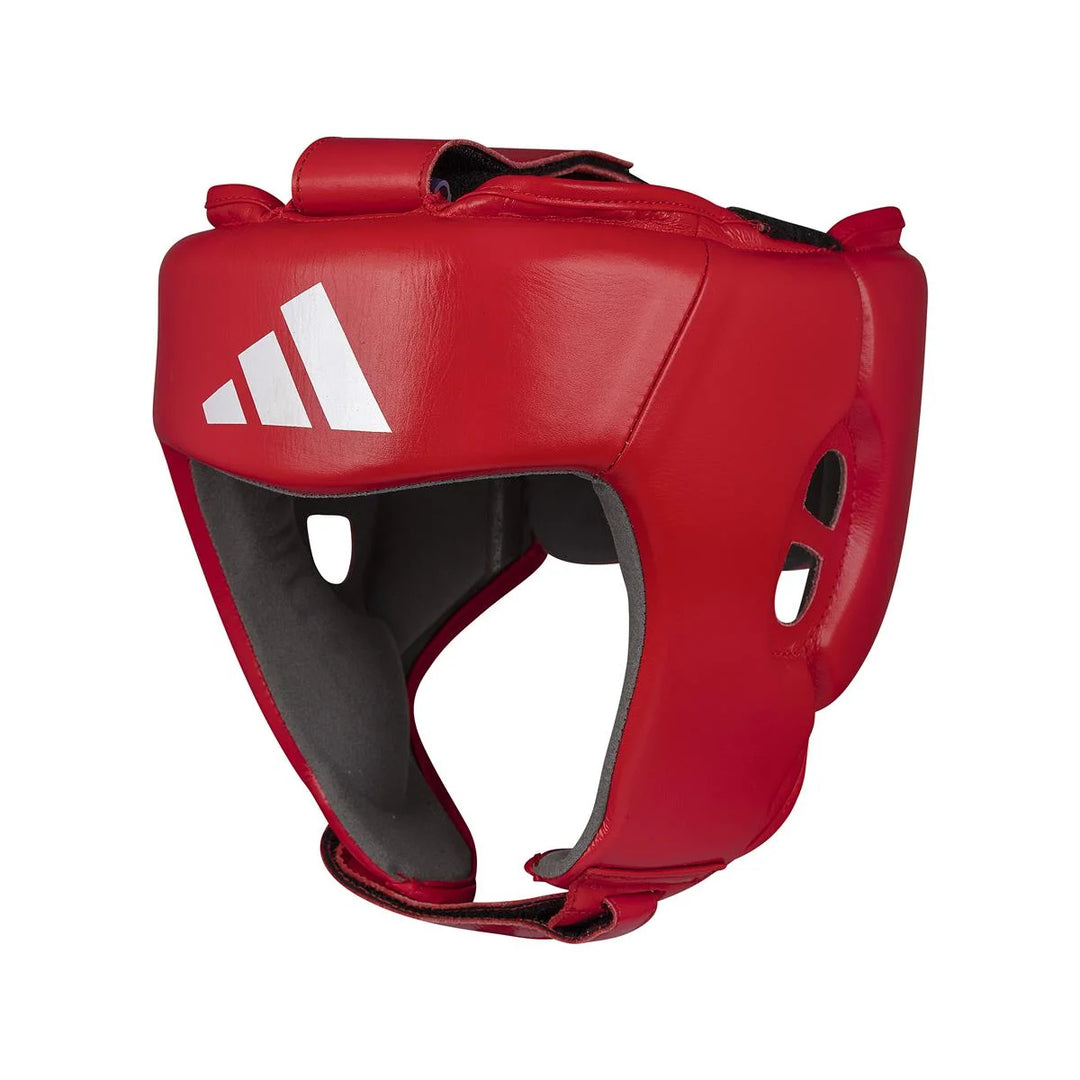 adidas World Boxing Kopfschutz, Rot/Weiss