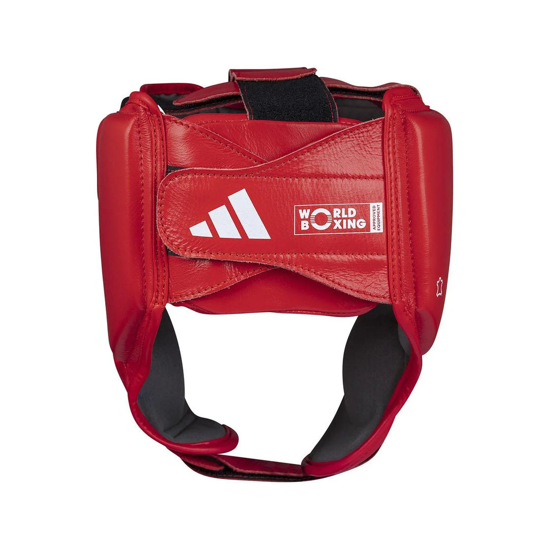 adidas World Boxing Kopfschutz, Rot/Weiss