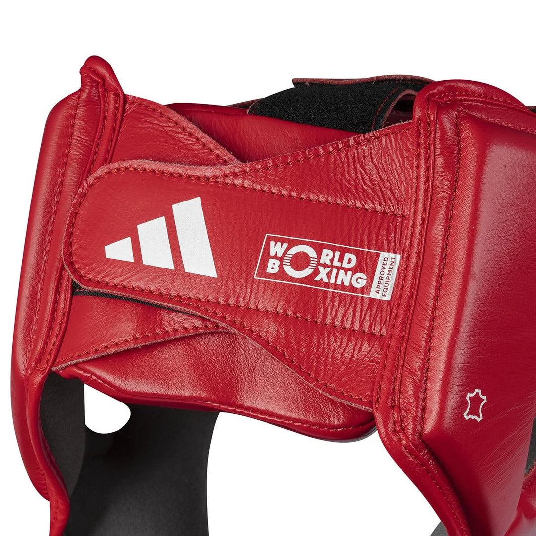 adidas World Boxing Kopfschutz, Rot/Weiss