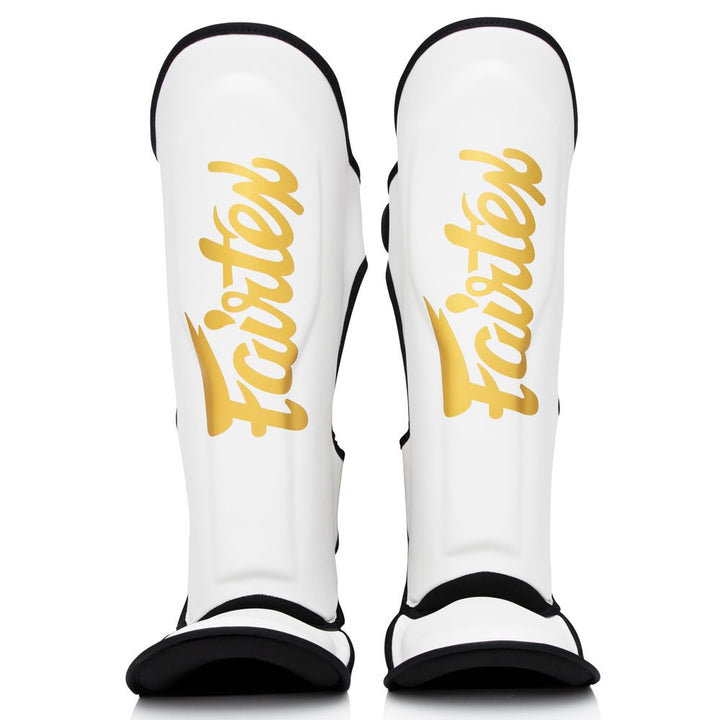 Protège-tibias Fairtex X Booster SGL 7 Blanc/Or 