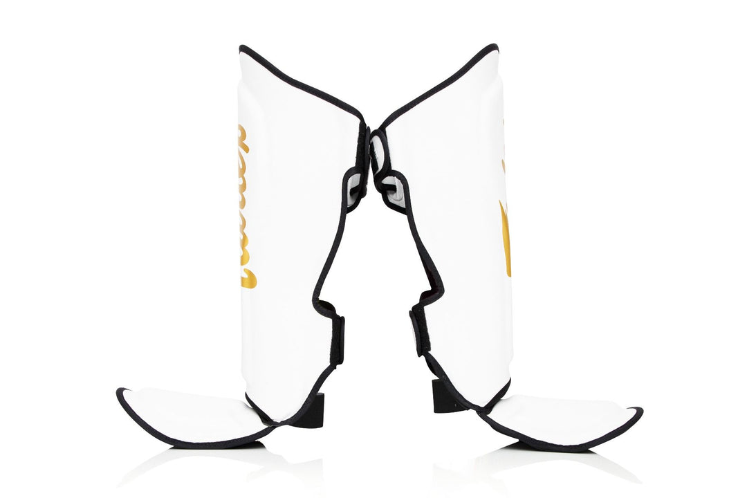 Protège-tibias Fairtex X Booster SGL 7 Blanc/Or 