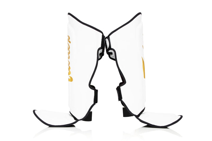 Protège-tibias Fairtex X Booster SGL 7 Blanc/Or 