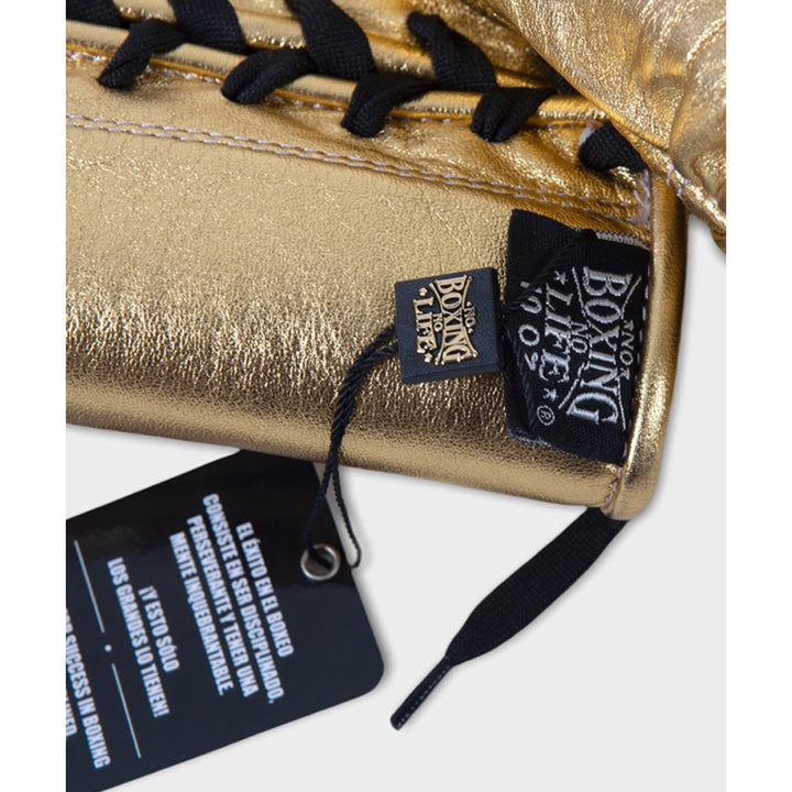 No Boxing No Life Pro Fight Gloves, Gold