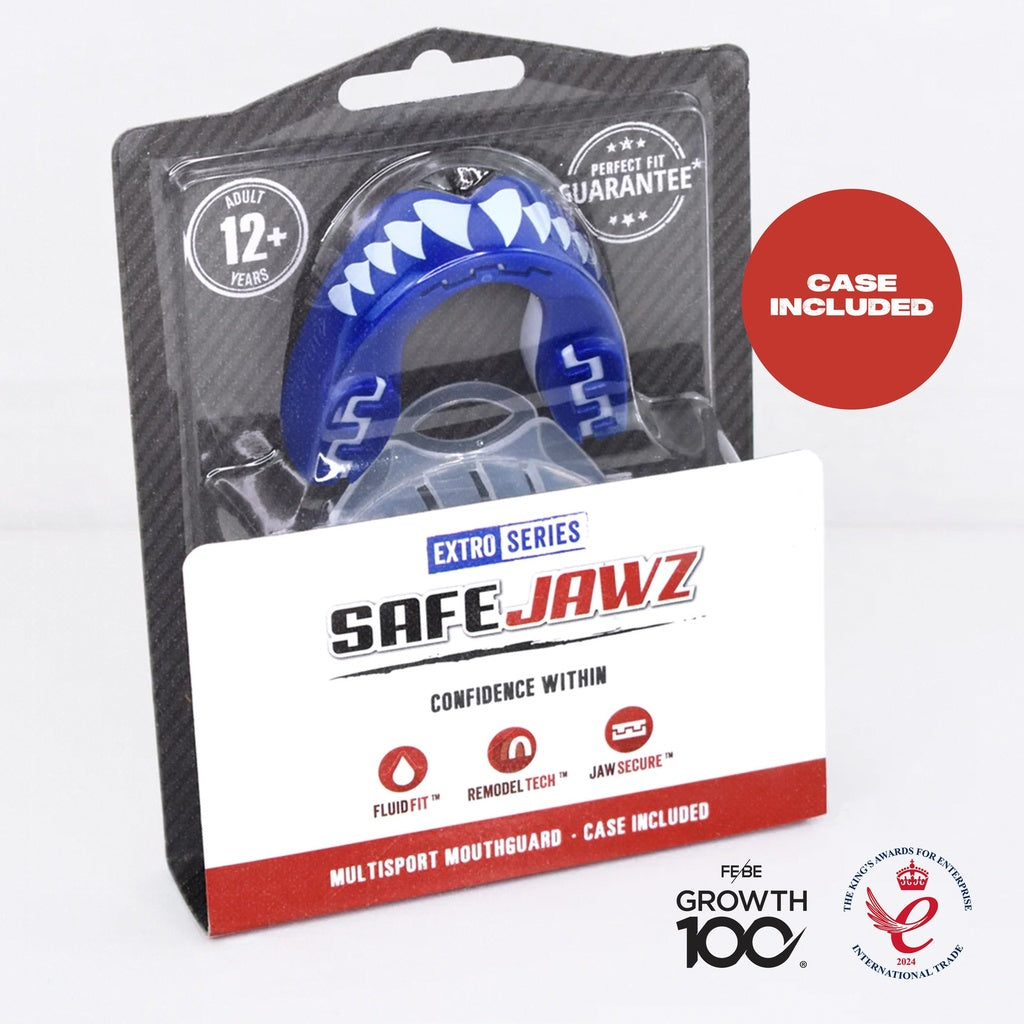 SAFEJAWZ Extro Fangs Mundschutz Blau