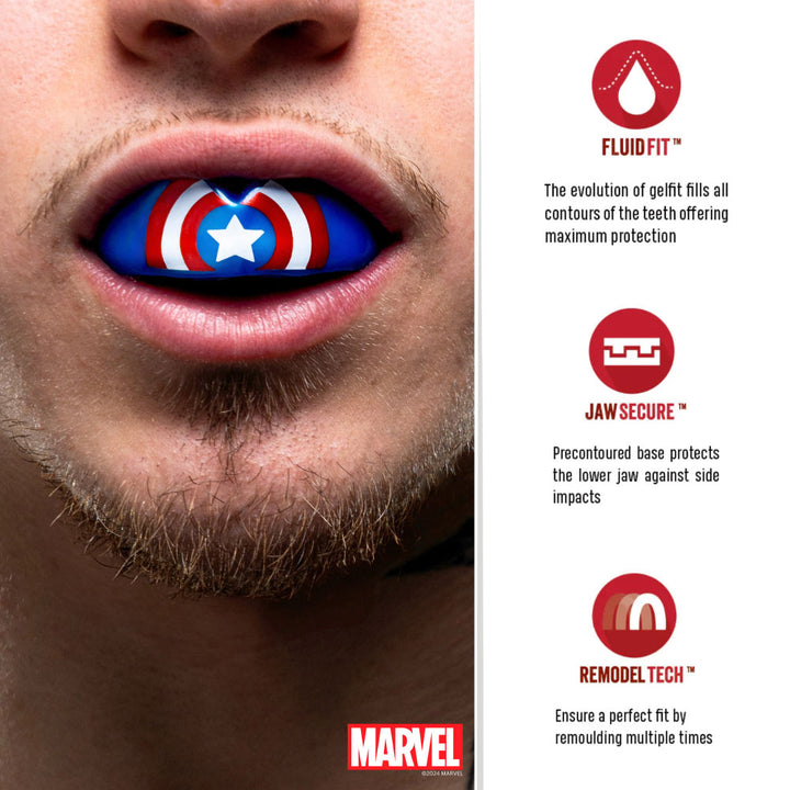 SAFEJAWZ Marvel Mundschutz Captain America